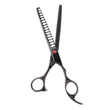 Maxbell Maxbell Teeth Fishbone Scissors Pets Grooming Thinning Shears Salon Hairdressing Black