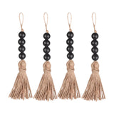 Maxbell Wood Bead Garland Tassel Ornament for Farmhouse Christmas Tree Closet Handle