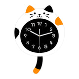 Maxbell Animal Wall Clock with Tail Decorative Clock for Kitchen Classroom Kids Room white