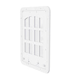 Maxbell Pet Screen Door for Doors and Wall Doggy with Screws 2 Ways Locking Cat Door S White