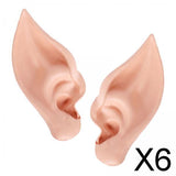 Maxbell 6xElf Ears Halloween Carnival Dress up Costume Party Props Masquerade Fake Ear Beige