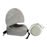 Maxbell Travel Pillow Convenient Storage for Car Airplane Ergonomic Airplane Cushion grey