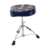 Maxbell Drum Throne Heavy Duty Drum Seat Stool for Sound Engineers Performers Adults Pattern