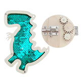 2Pcs Activity Board Accessory Part Gear Latch Busy Board Boys Girls Children Green dinosaur