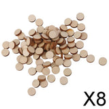 Maxbell 8xUnfinished wood circles Round Shape Pieces For Scrapbooking 100pcs 10mm