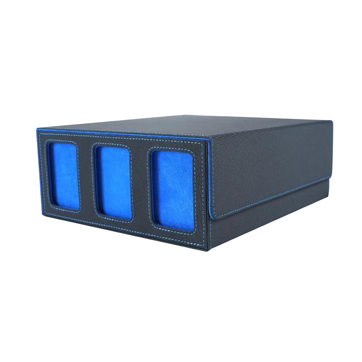 Maxbell Card Deck Box Container Strong Versatile Display Organizer Sports Cards Case Black Blue