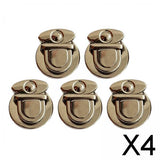 Maxbell 4x5 Pieces Tuck Lock Clasp Bag Lock for Purse for Wallets Leather Handbags Bag B