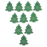 Maxbell 10Pieces Christmas Tree Wood Pieces Slices Rustic Wedding Decorations Green
