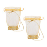 Maxbell 2Pcs Wedding Candy Bags Portable Gift Bags for Celebration Holiday Christmas Round Base