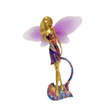 Fairy Garden Resin Figurine Sculpture Girl Statue for Outdoor House Tabletop Style C