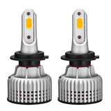 Maxbell 2pcs Car COB Chip LED Front Lamp Headlamp Bulbs 36W 9-32V 3000K Yellow H7