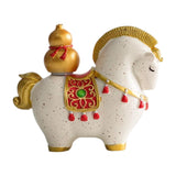Maxbell Horse Figurine Creative Collectible Horse Statue for Bookshelf Desk Entrance gourd style