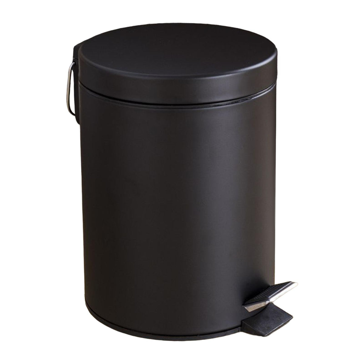 Maxbell Trash Can with Lid Dustbin Step on Trash Can for Kitchen Narrow Space Office Black