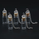 Maxbell Maxbell Mini Glass Bottle with Cork Necklace Pendant Vial DIY Decoration 1ml Clear