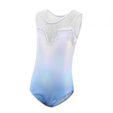 Maxbell 2xGirls Gymnastics Leotards Shiny Rhinestones Sparkling Athletic Clothes Costume 10
