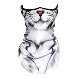 Maxbell Neck Gaiter Cat Design Summer Face Mask with Ear Loops for Skiing Daily Wear black white