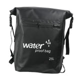 Maxbell 25L PVC Water Resistant Backpack Wear Resistant for Water Sports Storage Bag Black