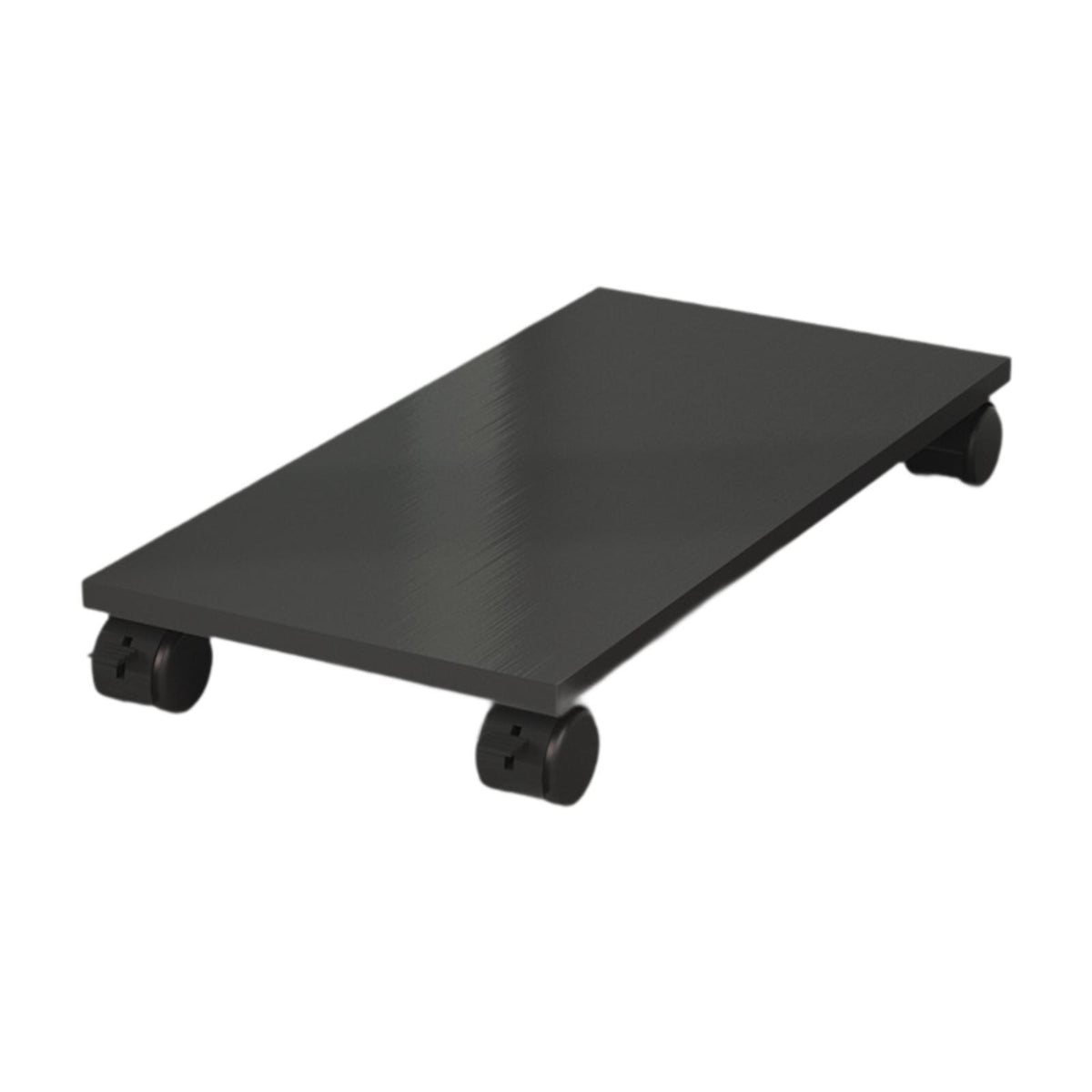 Maxbell Desktop CPU Wooden Rolling Stand PC Holder Cart for Under Desk Gaming School Black