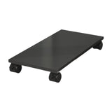 Maxbell Desktop CPU Wooden Rolling Stand PC Holder Cart for Under Desk Gaming School Black