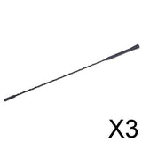 Maxbell 3xUniversal Car Truck 16'' Black Screw-On Stubby Mast AM FM Antenna Aerial