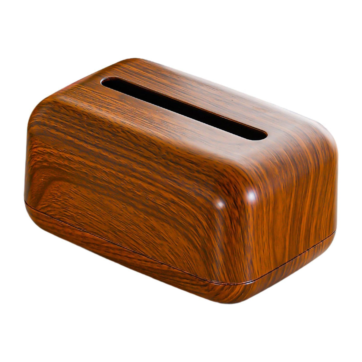Maxbell PP Tissue Box Cover Lightweight Rectangular Napkin Organizer for Living Room Light Brown