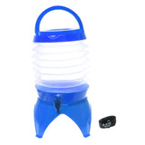 Maxbell Maxbell 5L Outdoor Portable Collapsible Water Dispenser With Tap Beer Container Blue Camping Outing