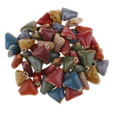 Maxbell 4x50 Pieces Flower Glaze Ceramic Beads Porcelain Bead for DIY Bracelet 15mm