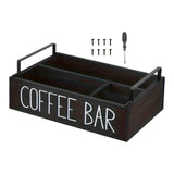 Maxbell Coffee Station Organizer Wooden Coffee Pod Storage for Home Party Restaurant black