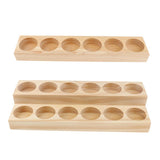 Maxbell 2 Pieces Wood Essential Oil Displaying Storage Rack Holders for 15ml Bottles