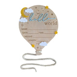 Maxbell Newborn Announcement Sign Keepsake Photography Props Birth Baby Name Plaques Blue