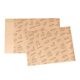 Maxbell Food Paper Sheets Oilproof Baking Paper for Fries Burger Restaurant Supplies 50PCS Bread Pattern