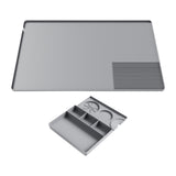Maxbell Silicone Coffee Mat Non Slip 60x40 cm with Raised Edges Espresso Machine Mat Gray