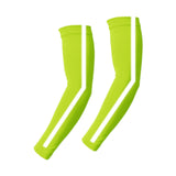 Maxbell Cooling Arm Sleeves Reflective Tattoo Cover up Sleeve for Golf Night Running Yellow Green
