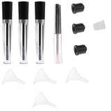 Maxbell Maxbell 3pcs 7.5ml Empty Eyelash Mascara Cream Tubes+8ml Eyeliner Liquid Bottle Container Vial Refillable Comestic Kit with Funnels Portable