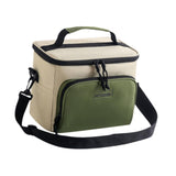 Maxbell Insulated Lunch Bag Oxford Cloth Reusable Organizer for Camping Fishing Work Green