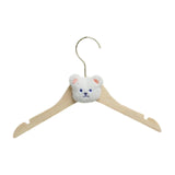 Maxbell Children's Clothes Hanger Small Non Slip Clothing Hanger for Girls Boys Kids White Bear