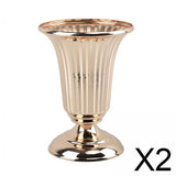 Maxbell 2xIron Flower Vase Stem Bunch Gold Bouquet Floral Arrangement Table Decoration height 20cm