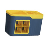 Maxbell Maxbell Serving Tray Storage Spice Rack Organizer for Dining Room Kitchen Countertop blue yellow 4 grids