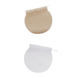 Maxbell 200Pcs Empty Tea Filter Bags Loose Herbs Teabag with Drawstring Beige&White