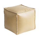 Maxbell Unstuffed Pouf Cover Boho Foot Rest Cover for Balcony Under Desk Living Room Beige