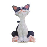 Maxbell Cat Sculpture Resin Birthday Gifts Cute Crafts for Bookshelf Study Room Home Gray