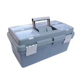 Maxbell Portable Storage Box Organizer Toolbox 16inch Large Capacity for Office Home Grey