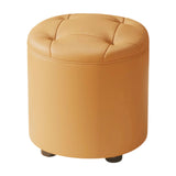 Maxbell Small Foot Stool Pouf Ottoman Step Stool Footrest for Bedroom Indoor Nursery Orange