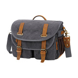 Maxbell Camera Shoulder Bag Waterproof Camera Shoulder Backpack Compact Camera Case Gray and Black
