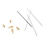 Maxbell 10pcs Professional Stainless Steel 0.3mm Airbrush Needle Nozzle Replacement