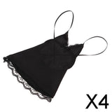 4x1:6 Scale Female Slip Dress Skirt Clothes for 12inch Action Figure Toy Black