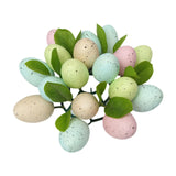 Easter Egg Wreath Round 9.06 inch Greenery Garland for Window Fireplace Home