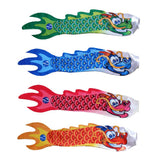 Maxbell 4Pcs Chinese Dragon Flag Outdoor Windsock Carp Streamer Hanging Decor