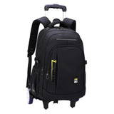 Maxbell Rolling Backpack Portable Nylon Trolley Suitcase for Business Travel Camping Yellow 2 Large Wheel