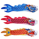 Maxbell 3Pcs Chinese Dragon Flag Outdoor Windsock Carp Streamer Hanging Decor